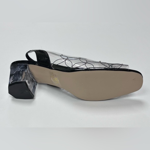 Annie Women’s Black Clear Block Dreas Heels - Picture 7 of 9